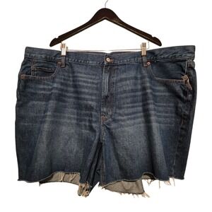 Old Navy Blue Jean Shorts Womens Sz 24 High-rise Slouchy Straight NWT Cutoffs